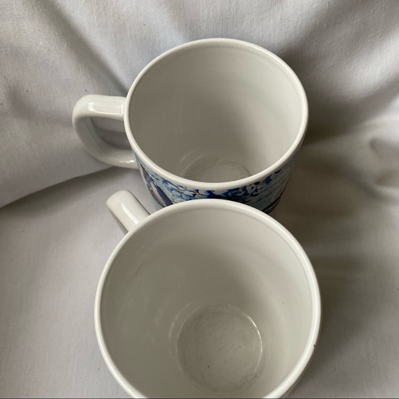 Set Of 2 Let’s Dine Stackable Mugs With Butterfly Design - Picture 2 of 6